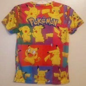 Girls 3D Print Colorful Design Graphic Tee Shirt with Short Sleeve- Medium
